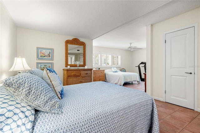 8592 Hidden Lagoon Rd, Sarasota, FL 34242 - bedroom featuring tile patterned flooring and ceiling fan