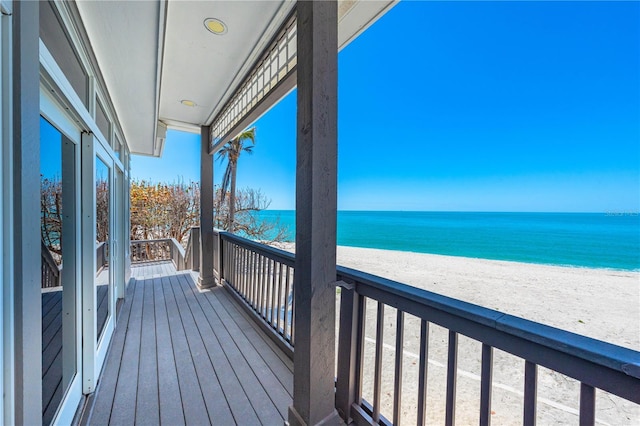 8592 Hidden Lagoon Rd, Sarasota, FL 34242 - balcony featuring view of water and beach