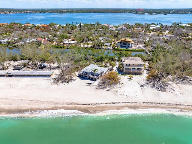 8592 Hidden Lagoon Rd, Sarasota, FL 34242 - aerial perspective of suburban area featuring expansive beach