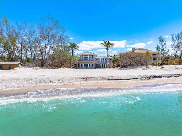 8592 Hidden Lagoon Rd, Sarasota, FL 34242 - view of swimming pool featuring view of water and beach