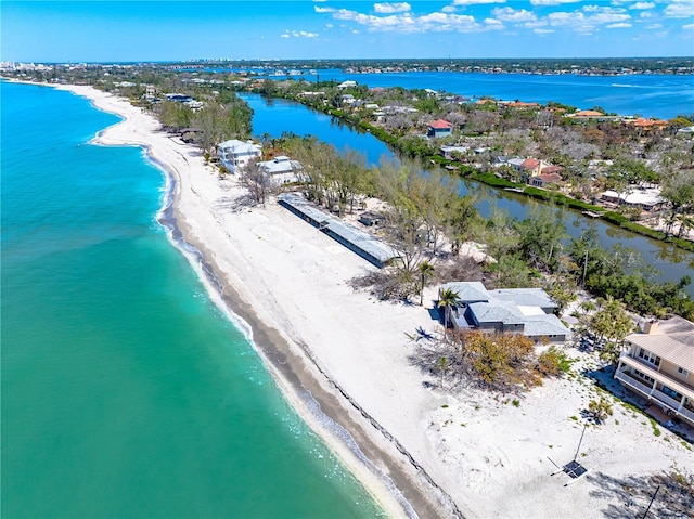 8592 Hidden Lagoon Rd, Sarasota, FL 34242 - bird's eye view of waterfront with a beach
