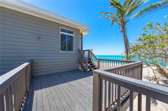 8592 Hidden Lagoon Rd, Sarasota, FL 34242 - wooden deck with a water view