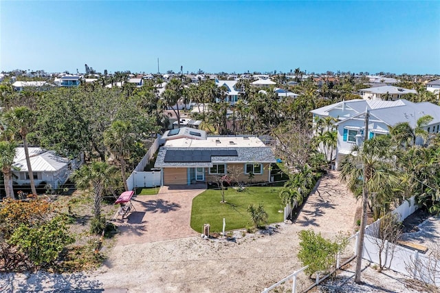 bird's eye view featuring a residential view