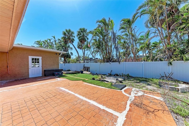 view of patio / terrace with a fenced backyard