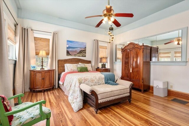 2326 2nd Ave E, Bradenton, FL 34208 - bedroom with light wood-type flooring and ceiling fan