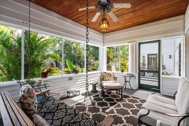2326 2nd Ave E, Bradenton, FL 34208 - sunroom / solarium featuring ceiling fan