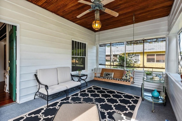 2326 2nd Ave E, Bradenton, FL 34208 - sunroom featuring ceiling fan and outdoor lounge area