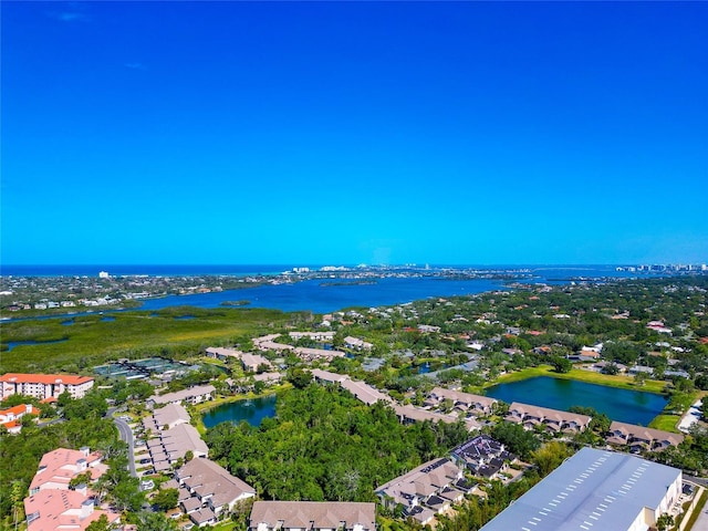 1712 Starling Dr Unit 101, Sarasota, FL 34231 - aerial view featuring a residential view and a water view