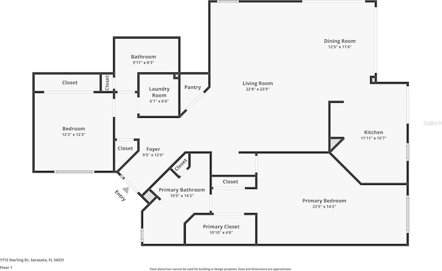 1712 Starling Dr Unit 101, Sarasota, FL 34231 - plan