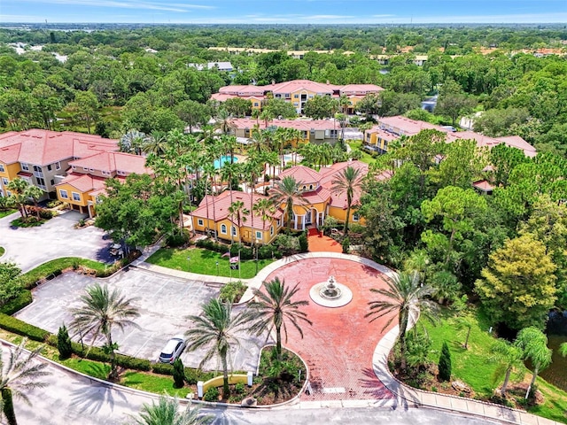 aerial view with a residential view