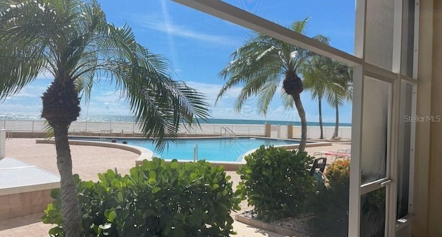 1750 Benjamin Franklin Dr Unit 6B, Sarasota, FL 34236 - community pool featuring a water view