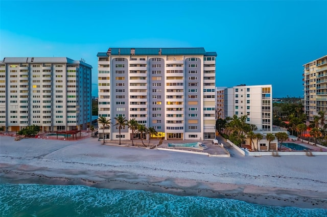 1750 Benjamin Franklin Dr Unit 6B, Sarasota, FL 34236 - view of property with view of water and beach