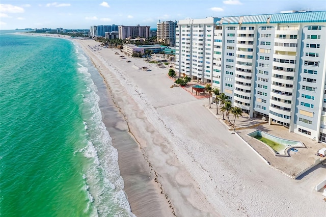 1750 Benjamin Franklin Dr Unit 6B, Sarasota, FL 34236 - drone / aerial view of waterfront with a beach and apartment complex