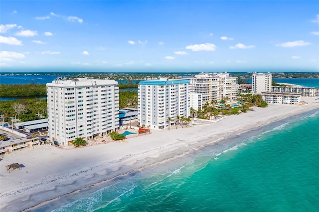 1750 Benjamin Franklin Dr Unit 6B, Sarasota, FL 34236 - drone / aerial view of extended coastline and apartment complex