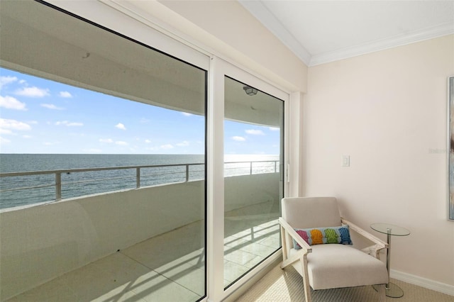 1750 Benjamin Franklin Dr Unit 6B, Sarasota, FL 34236 - balcony featuring a water view