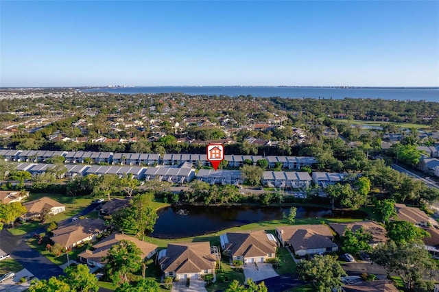 6033 34th St W Unit 132, Bradenton, FL 34210 - aerial view of property's location featuring a large body of water and nearby suburban area