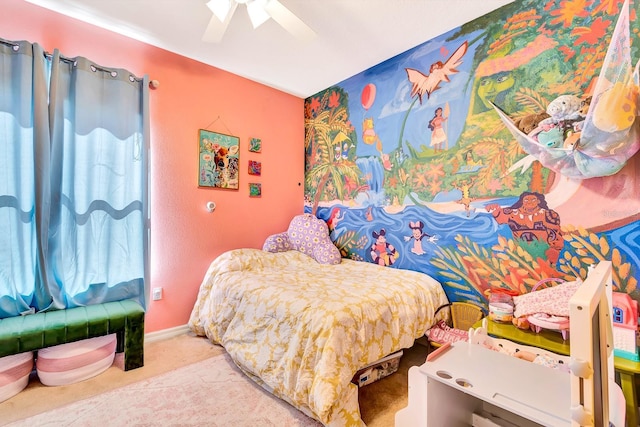 6729 45th Ter E, Bradenton, FL 34203 - bedroom with ceiling fan, baseboards, and carpet floors