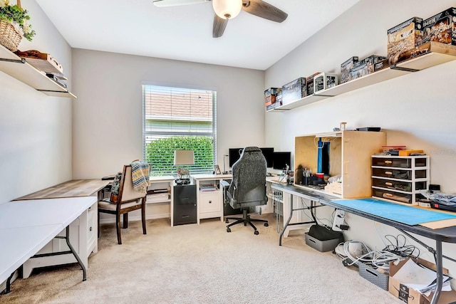6729 45th Ter E, Bradenton, FL 34203 - office featuring light carpet and a ceiling fan