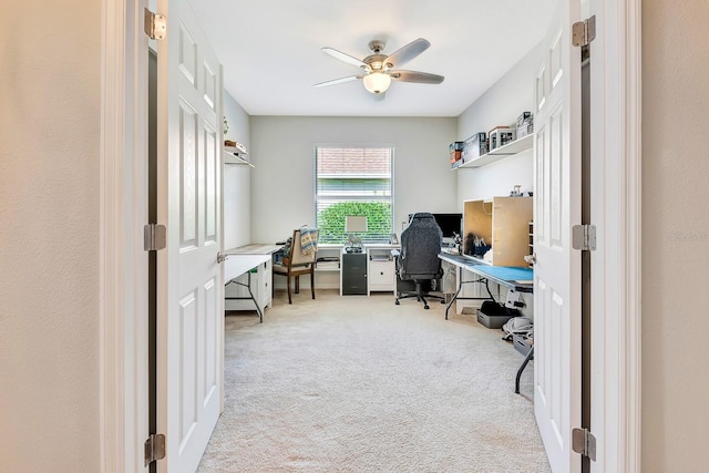 6729 45th Ter E, Bradenton, FL 34203 - carpeted home office with a ceiling fan