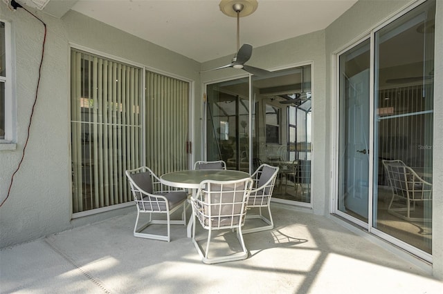 1322 Millbrook Cir, Bradenton, FL 34212 - view of patio with a ceiling fan and outdoor dining space