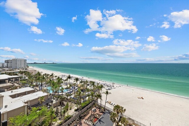 water view featuring a beach view
