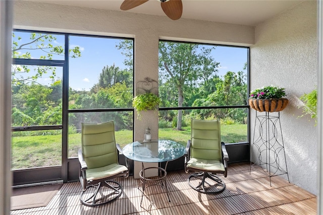 6124 35th Ct E, Bradenton, FL 34203 - sunroom featuring a ceiling fan