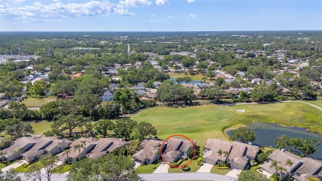 4044 Penshurst Park, Sarasota, FL 34235 - drone / aerial view featuring a residential view, view of golf course, and a water view