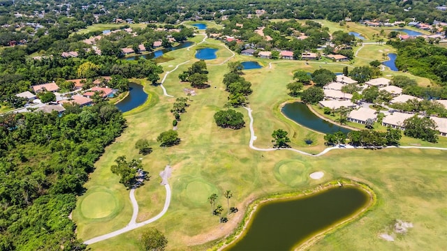 4044 Penshurst Park, Sarasota, FL 34235 - drone / aerial view with a water view, view of golf course, and a residential view