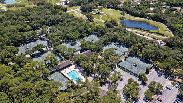 4044 Penshurst Park, Sarasota, FL 34235 - drone / aerial view featuring view of golf course and a water view