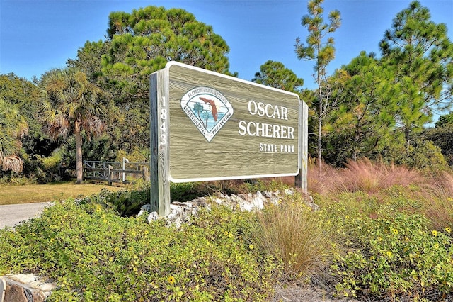 view of community sign