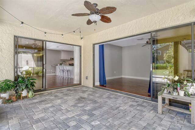 unfurnished sunroom with visible vents