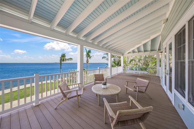 526 56th St, Holmes Beach, FL 34217 - deck with a water view