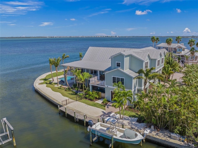 526 56th St, Holmes Beach, FL 34217 - aerial view featuring a water view