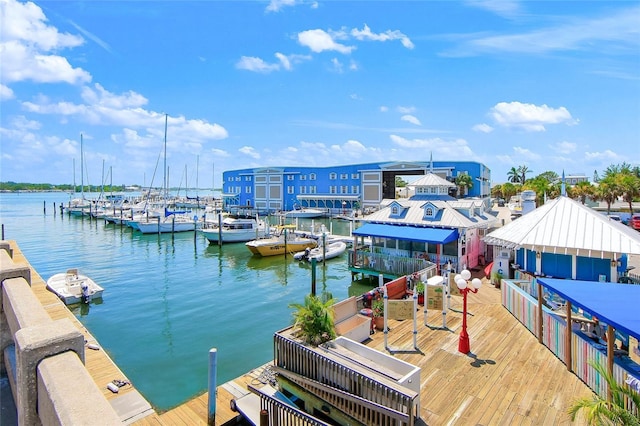 526 56th St, Holmes Beach, FL 34217 - dock area featuring a water view