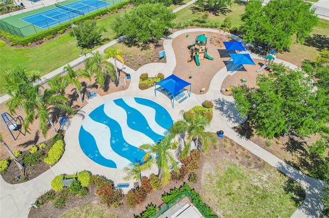 5023 Brickell Park Cv, Bradenton, FL 34211 - aerial view of a pool area and a recreational park