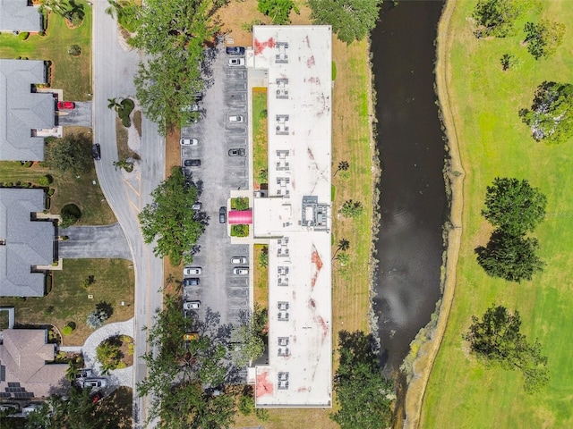 7461 W Country Club Dr N Unit 408, Sarasota, FL 34243 - birds eye view of property featuring a water view