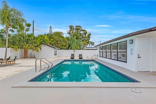 1921 Fern Ave, Sarasota, FL 34235 - view of pool featuring a patio area, a fenced in pool, and a fenced backyard