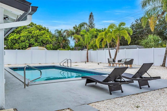 1921 Fern Ave, Sarasota, FL 34235 - view of pool with a patio area, a fenced in pool, and a fenced backyard