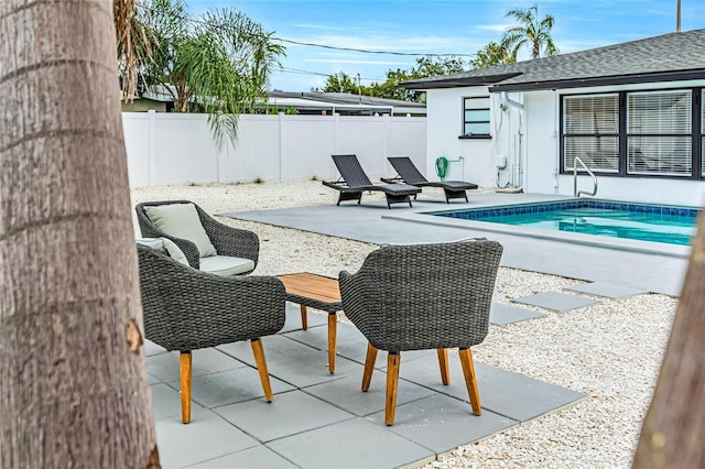 1921 Fern Ave, Sarasota, FL 34235 - view of swimming pool with a patio, a fenced in pool, and a fenced backyard