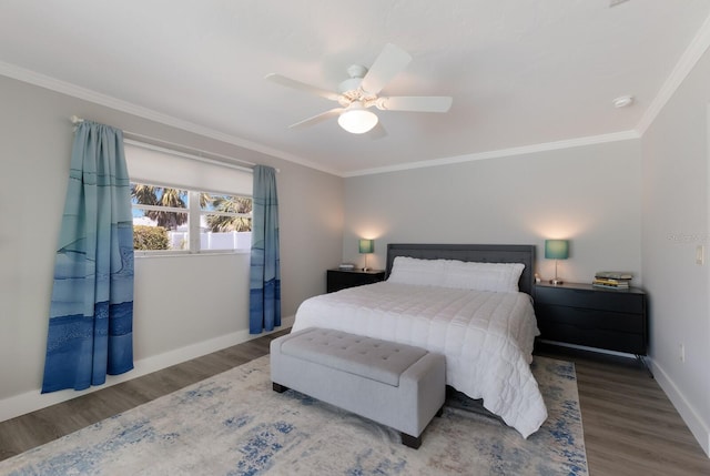 508 70th St, Holmes Beach, FL 34217 - bedroom featuring crown molding, baseboards, and wood finished floors