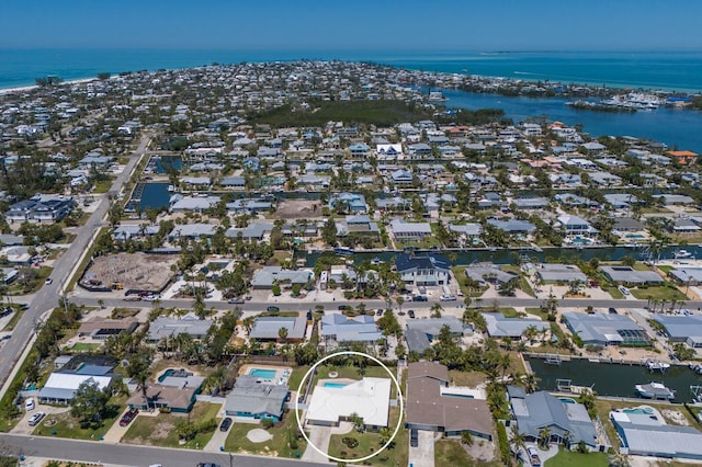 508 70th St, Holmes Beach, FL 34217 - bird's eye view with a residential view and a water view