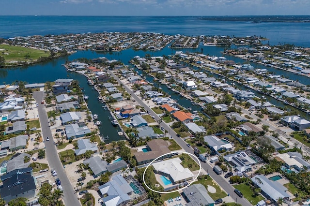 508 70th St, Holmes Beach, FL 34217 - aerial view featuring a water view and a residential view