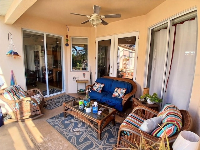 6631 63rd Ter E, Bradenton, FL 34203 - sunroom featuring french doors