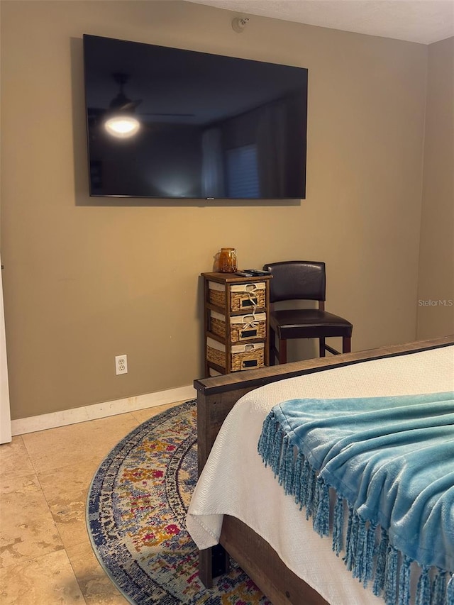 bedroom with baseboards
