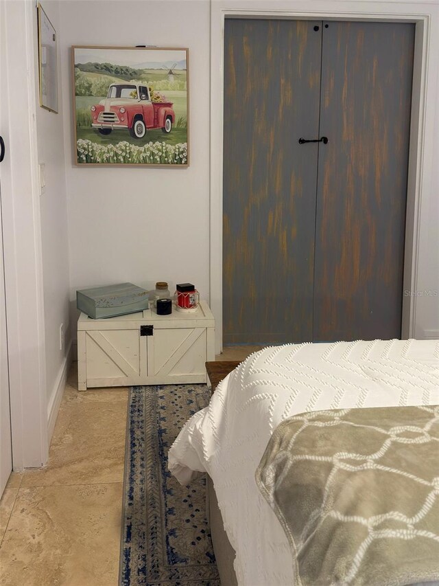 bedroom with baseboards
