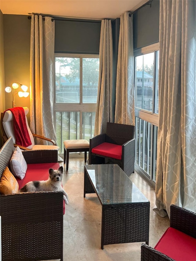 view of sunroom / solarium