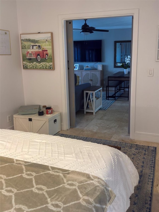 view of tiled bedroom