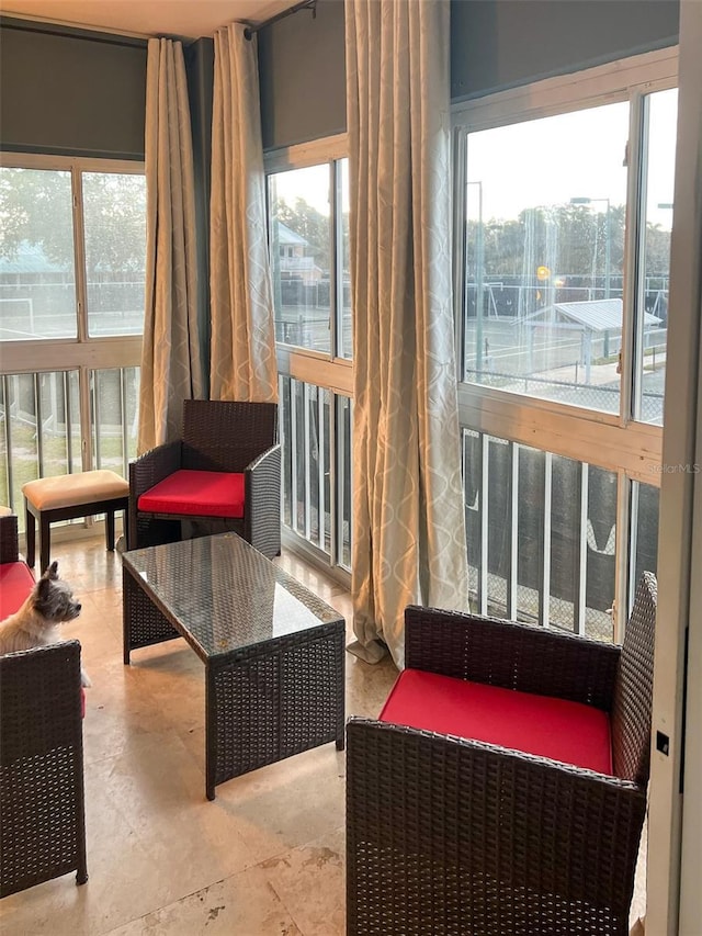view of sunroom