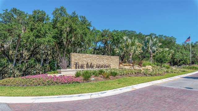 view of community sign
