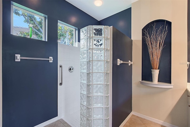 7528 Ascot Ct, Bradenton, FL 34201 - full bathroom featuring a walk in shower and tile patterned floors